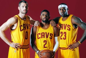 Kevin Love, Kyrie Irving and Lebron James, the new Big 3 in the NBA.
